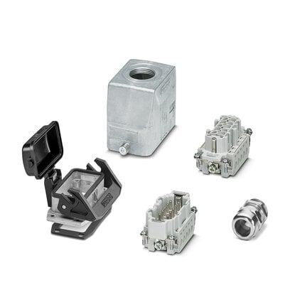 Phoenix Contact 1409697 HEAVYCON® Top-Hood, Bottom-Base 10+Ground