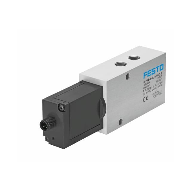 Festo Corporation MPYE-5-1/8-LF-010-B MPYE Válvula de control 5/3 normalmente cerrado 0 ~ 145 PSI (0 ~ 10 bar) Válvula de control