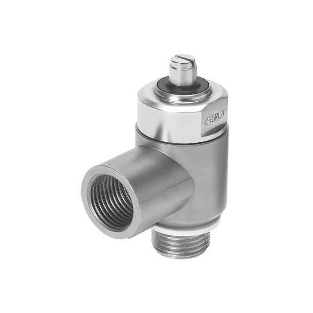 Festo Corporation CRGRLA-1/8-B CRGRLA Restrictor de flujo, ajustable - 4 ~ 145 PSI (0.3 ~ 10 bar) Válvula de control