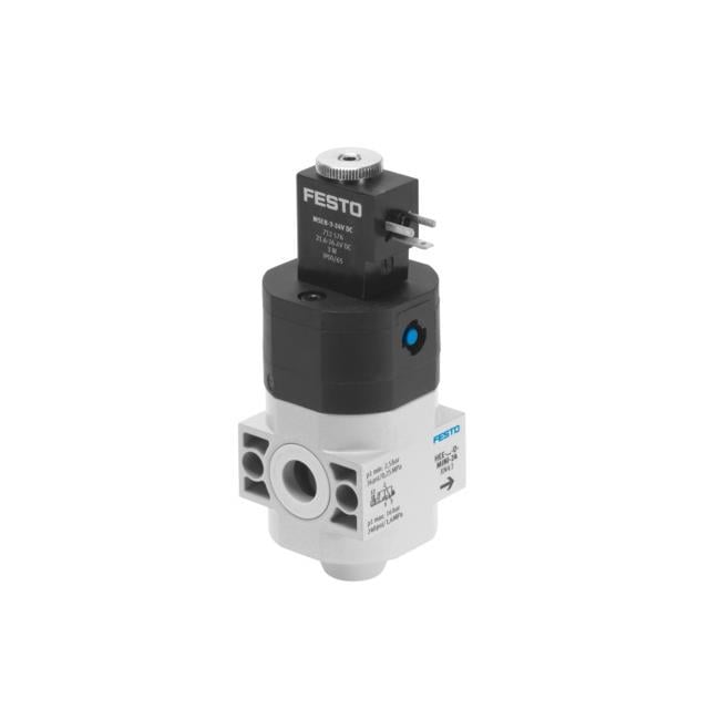 Festo Corporation HEE-D-MINI-24 HEE Válvula de solenoides 3/2 normalmente cerrado 36 ~ 232 PSI (2.5 ~ 16 bar) Válvula de solenoides
