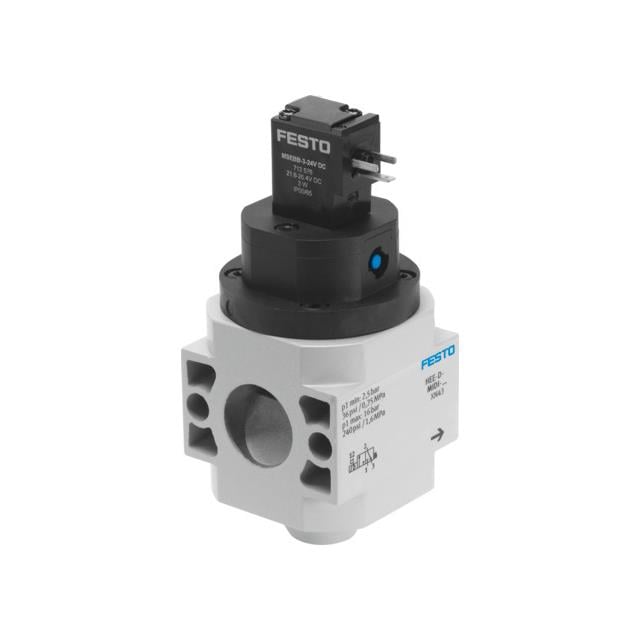 Festo Corporation HEE-D-MIDI-24 HEE Válvula de solenoides 3/2 normalmente cerrado 36 ~ 232 PSI (2.5 ~ 16 bar) Válvula de solenoides