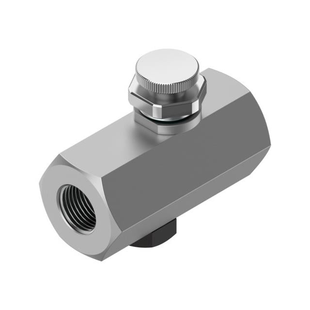 Festo Corporation GR-1/4 GR Restrictor de flujo, ajustable Una dirección 7 ~ 145 PSI (0.5 ~ 10 bar) Válvula de control