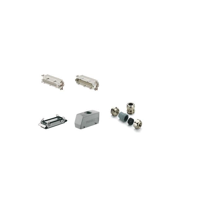 Weidmüller 1802480000 Rockstar® HE Top-Hood, Bottom-Base 24+Ground