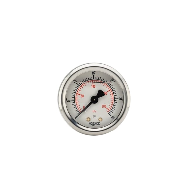 NOSHOK, Inc. 20-911-30/30-psi/kPa 900 Pressure Gauge Presión operada -14.73 ~ 30 PSI (-1.01 ~ 2.06bar) -