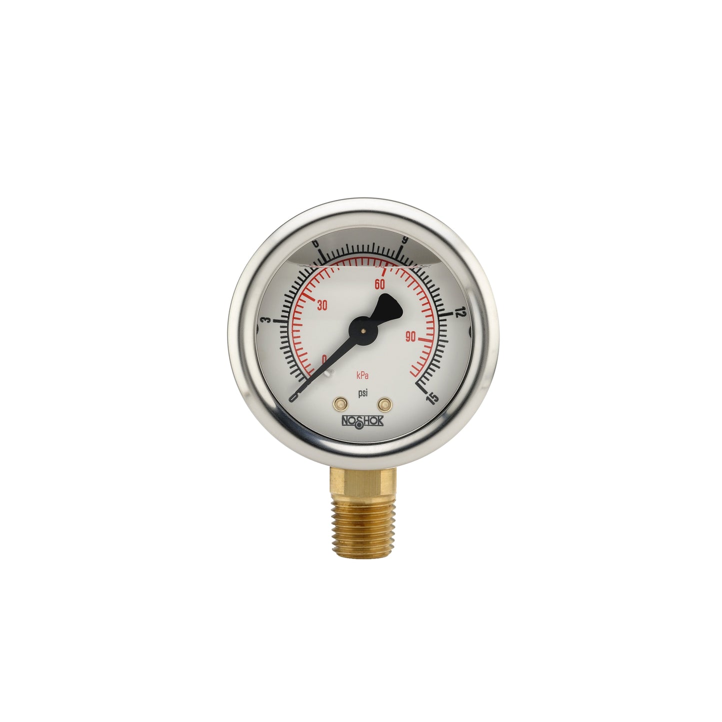 NOSHOK, Inc. 20-901-30-psi/kPa 900 Pressure Gauge Presión operada 0 ~ 30 PSI (0 ~ 2 bar) -