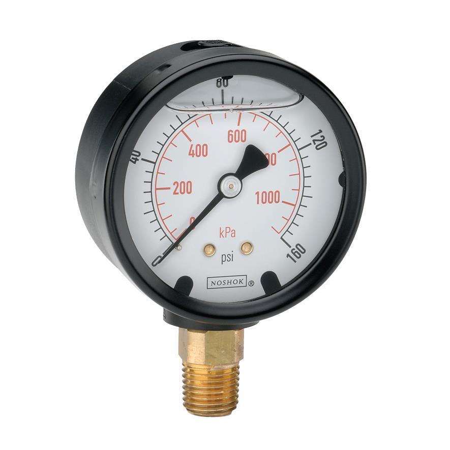 NOSHOK, Inc. 25-900-1000-psi/kPa 900 Pressure Gauge Presión operada 0 ~ 1000 PSI (0 ~ 69 bar) -