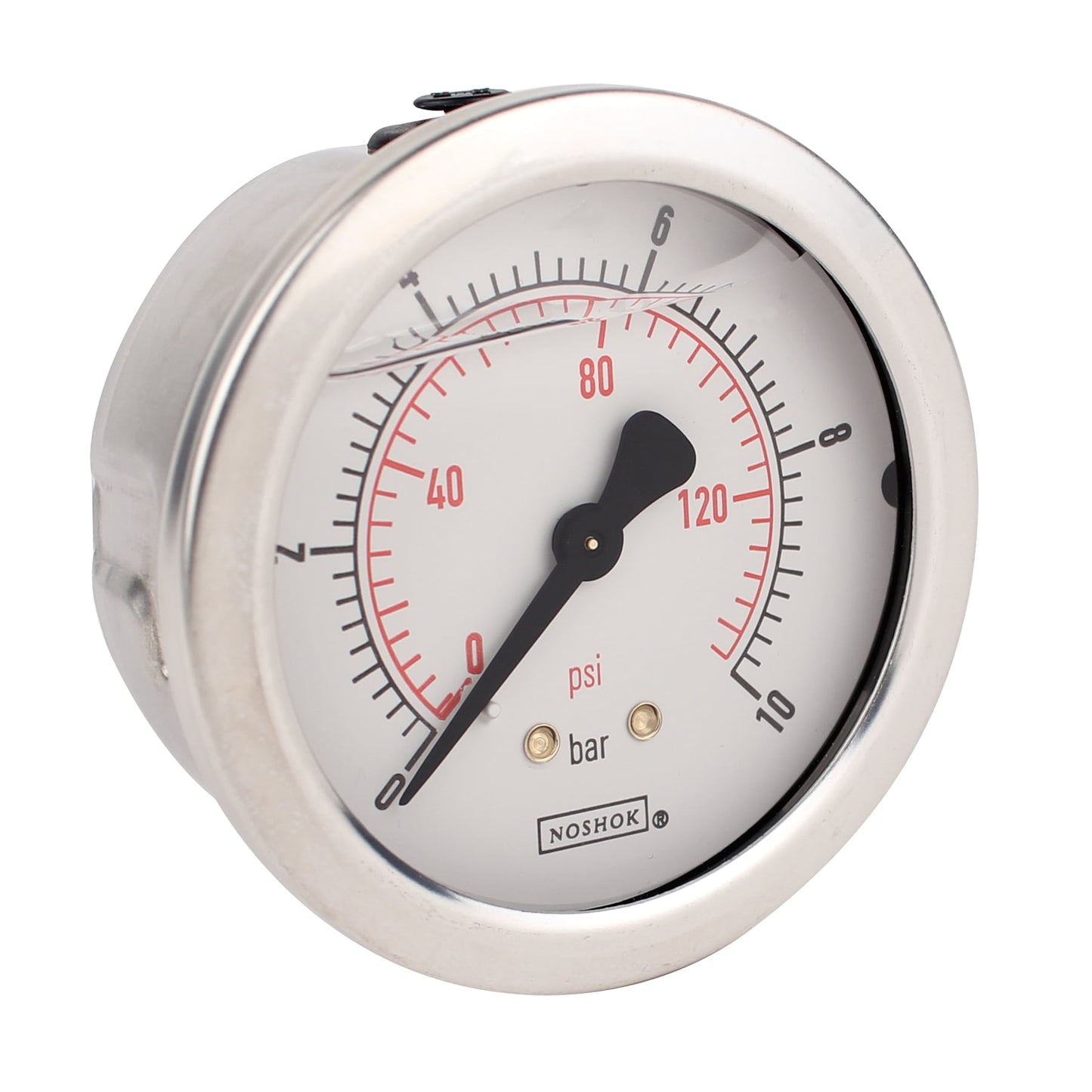 NOSHOK, Inc. 25-911-100-psi/bar 900 Pressure Gauge Presión operada 0 ~ 100 PSI (0 ~ 7 bar) -