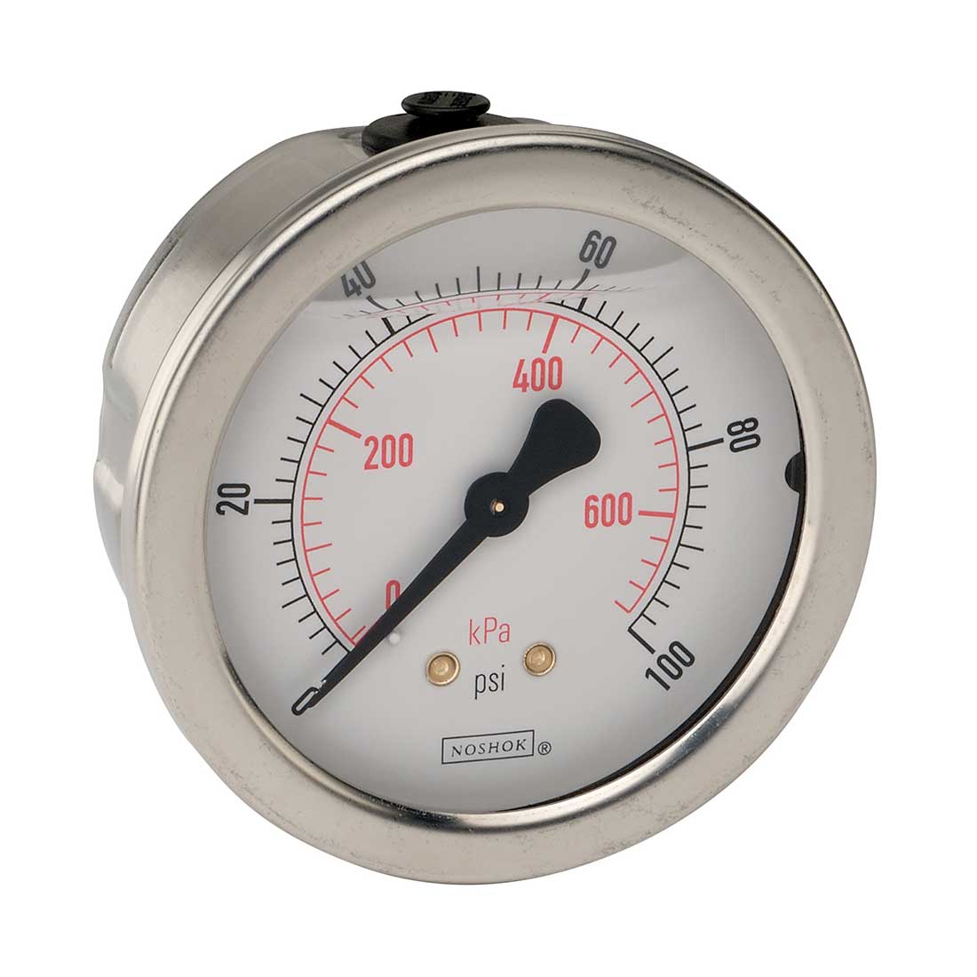 NOSHOK, Inc. 25-911-2000-psi/kPa-SSFF-GY40 900 Pressure Gauge Presión operada 0 ~ 2000 PSI (0 ~ 138 bar) -