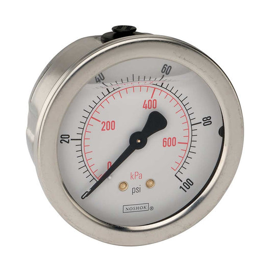 NOSHOK, Inc. 25-911-30-psi/kPa-SG-SPMC-CC 900 Pressure Gauge Presión operada 0 ~ 30 PSI (0 ~ 2 bar) -