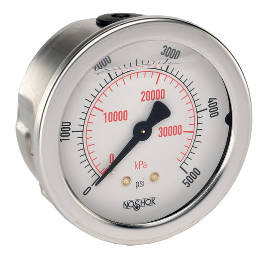 NOSHOK, Inc. 25-911-600-psi/kg/cm2-SPMC-GY40 900 Pressure Gauge Presión operada 0 ~ 600 PSI (0 ~ 41 bar) Montaje en panel