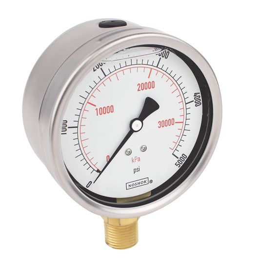NOSHOK, Inc. 40-901-60-psi/kPa 900 Pressure Gauge Presión operada 0 ~ 60 PSI (0 ~ 4 bar) -