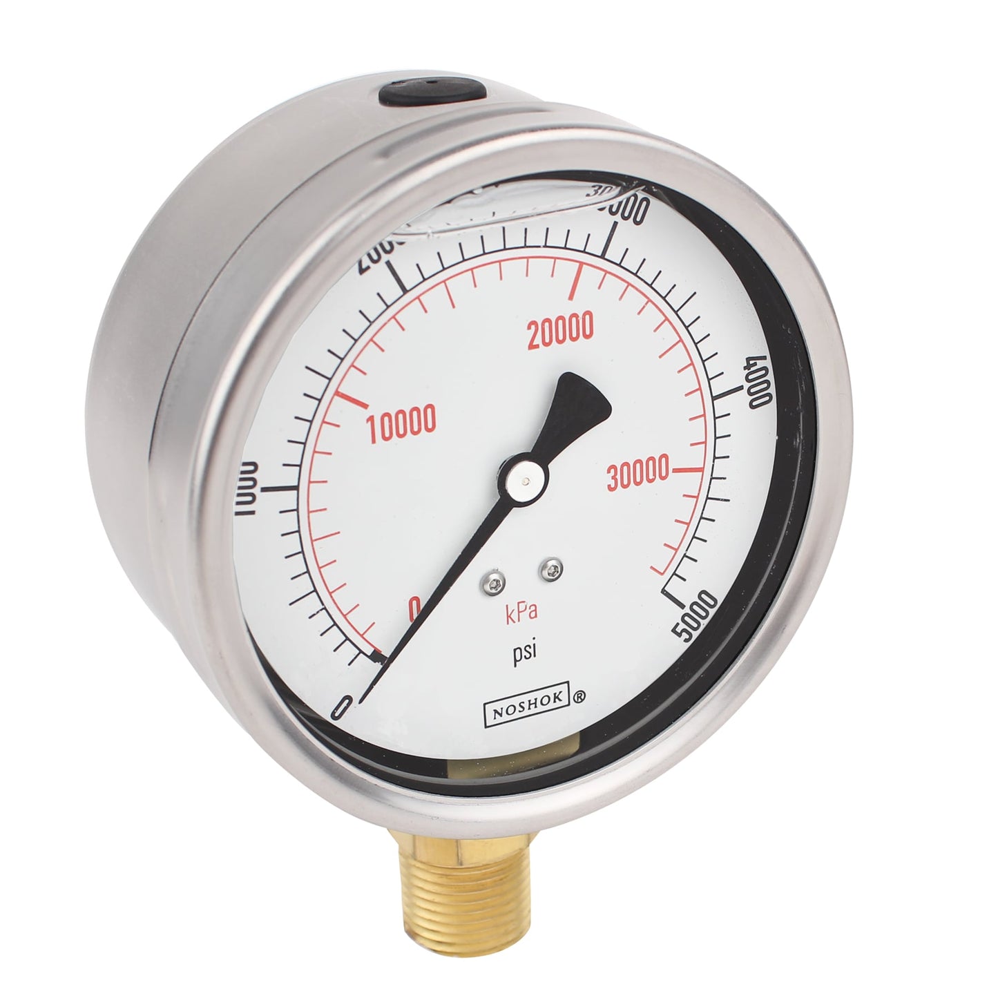 NOSHOK, Inc. 40-901-6000-psi-1/2 900 Pressure Gauge Presión operada 0 ~ 6000PSI (0 ~ 414bar) -