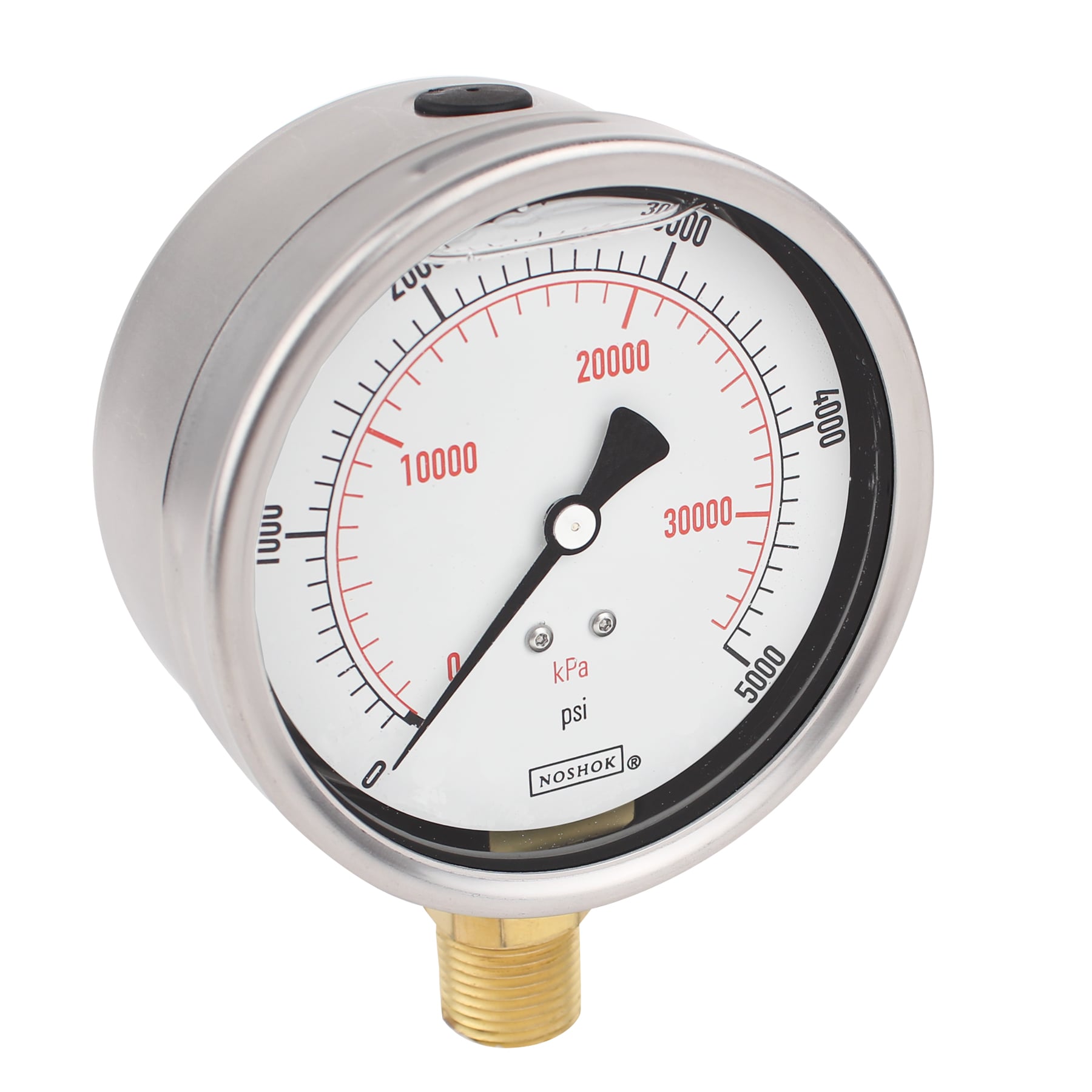 NOSHOK, Inc. 40-901-6000-psi/kPa-1/2-MIP 900 Pressure Gauge Presión op ...