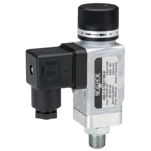 NOSHOK, Inc. 400H-3-2-450/4600-8-SP 400H Interruptor de presión 3/2 normalmente cerrado/normalmente abierto 450 ~ 4600 PSI (31.02 ~ 317.15 bar) Libre suspensión (en línea)