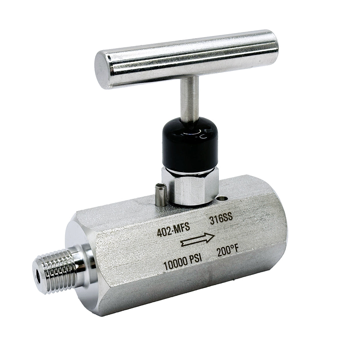 NOSHOK, Inc. 402-MFS 400 Válvula de aguja Presión operada 10000PSI (689 bar) Válvula de control