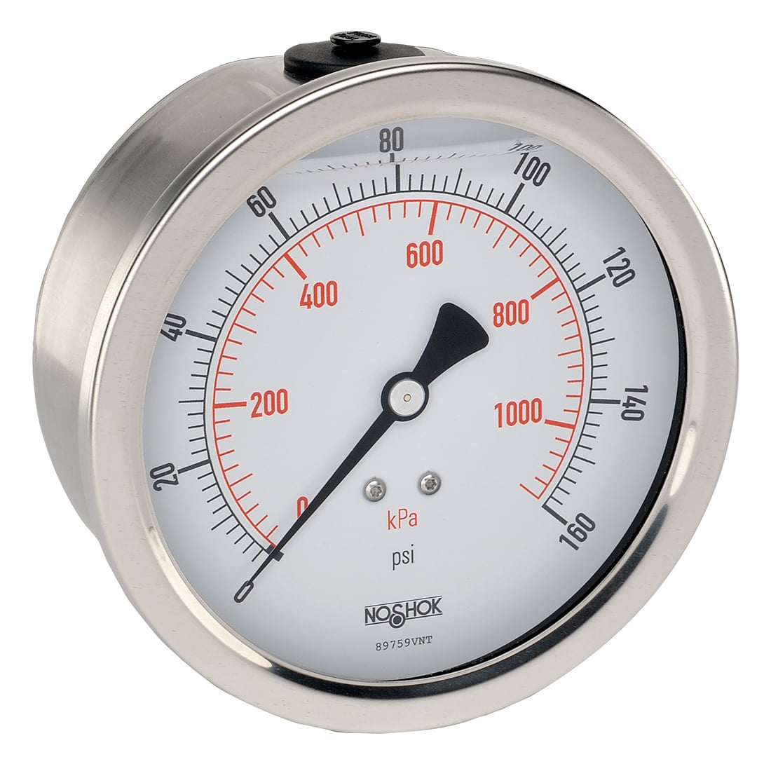 NOSHOK, Inc. 40-911-60-psi/bar-BP3 900 Pressure Gauge Presión operada 0 ~ 60 PSI (0 ~ 4 bar) -