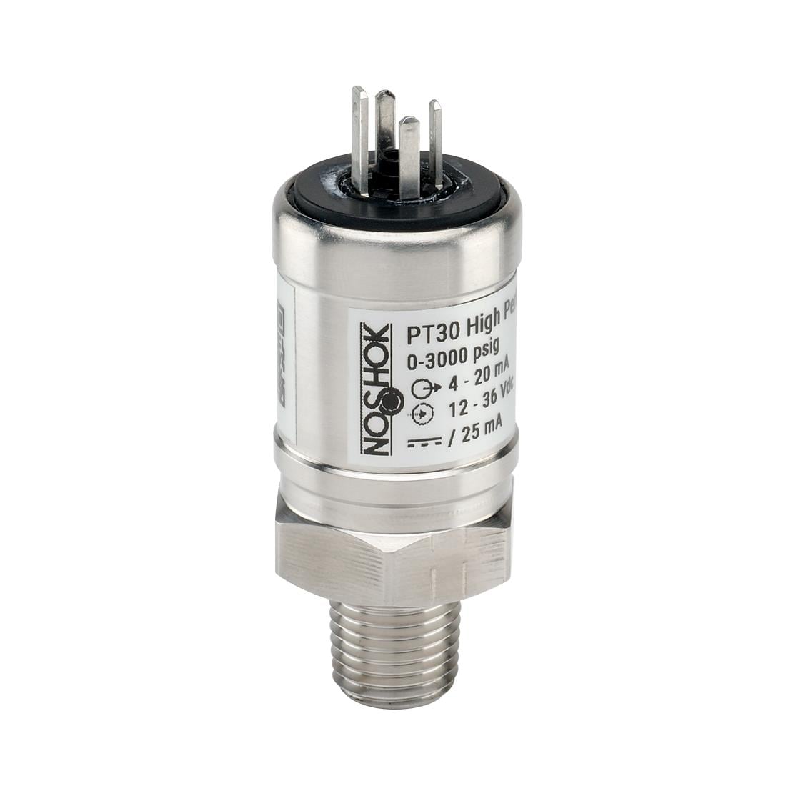 NOSHOK, Inc. PT30-100psia-1-13-2-70-ST8-CC PT30 Industrial Absoluta Corriente analógica, voltaje analógico Macho - 1/4" (6.35mm) NPT