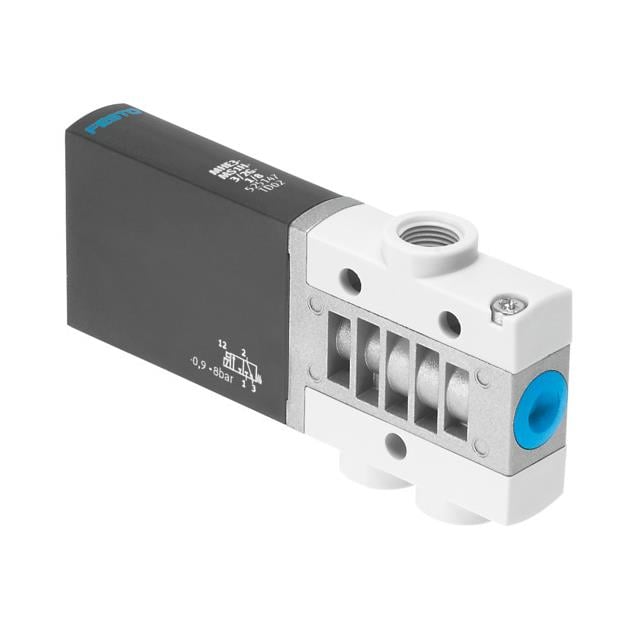 Festo Corporation MHE3-M1H-3/2G-1/8 MHE Válvula de solenoides 3/2 normalmente cerrado -13 ~ 116 PSI (-0.9 ~ 8 bar) Válvula de solenoides