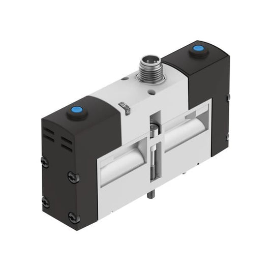 Festo Corporation VSVA-B-P53C-H-A1-1R5L VSVA Válvula de solenoides 5/3 normalmente cerrado 44 ~ 116 PSI (3 ~ 8 bar) Válvula de solenoides