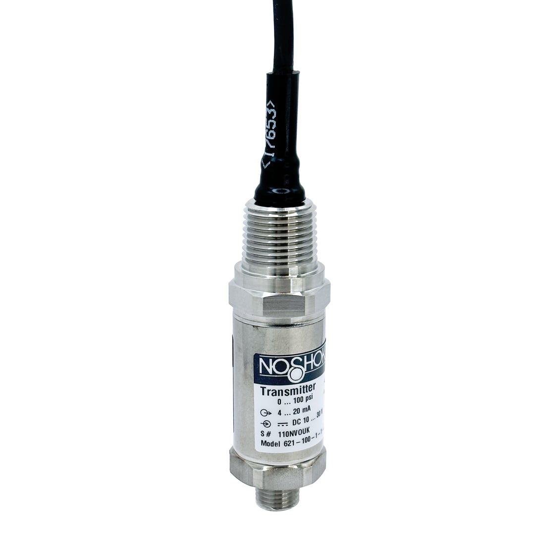 NOSHOK, Inc. 621-150-1-1-2-6-ST 621 Industrial Medidor Corriente analógica Macho - 1/4" (6.35mm) NPT