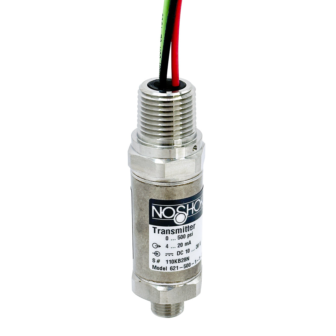 NOSHOK, Inc. 621-500-1-1-2-37-ST8 621 Industrial Medidor Corriente analógica Macho - 1/4" (6.35mm) NPT