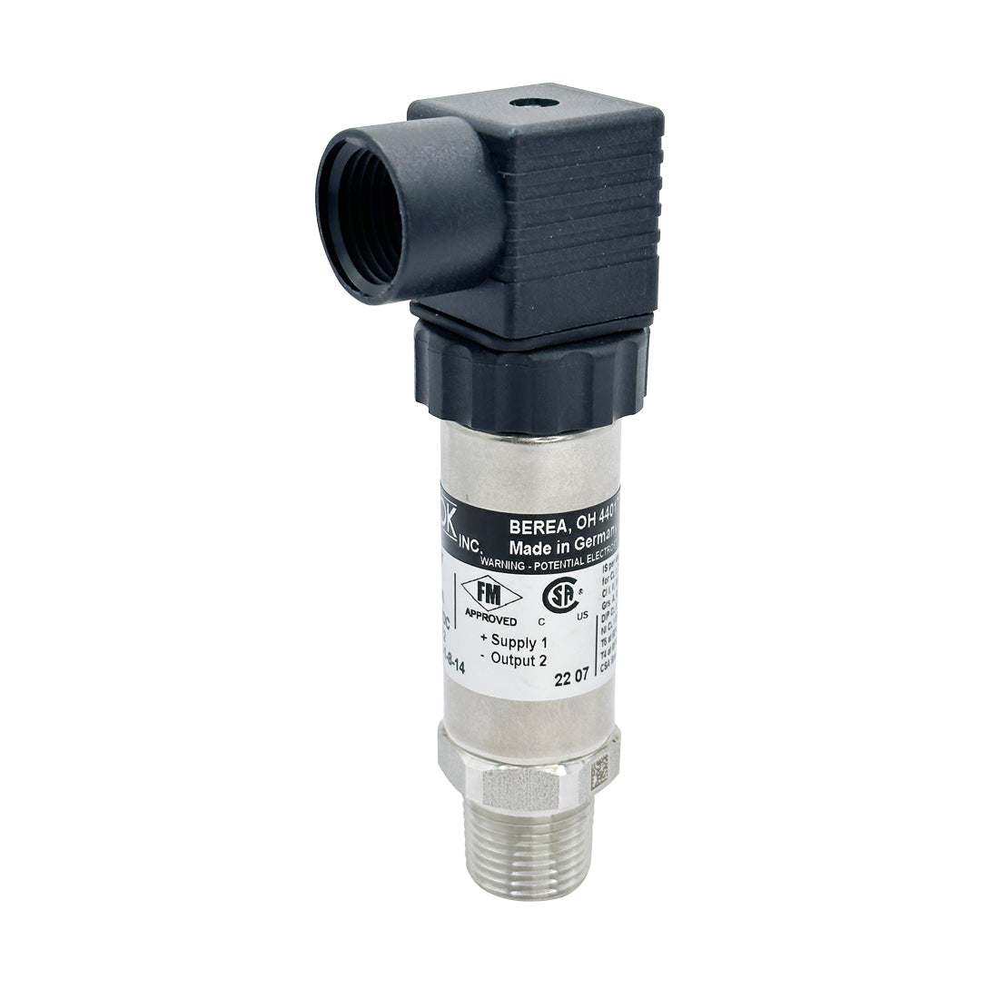 NOSHOK, Inc. 625-100-1-1-8-14-O2 625 Industrial Medidor Corriente analógica Macho - 1/2" (12.7mm) NPT