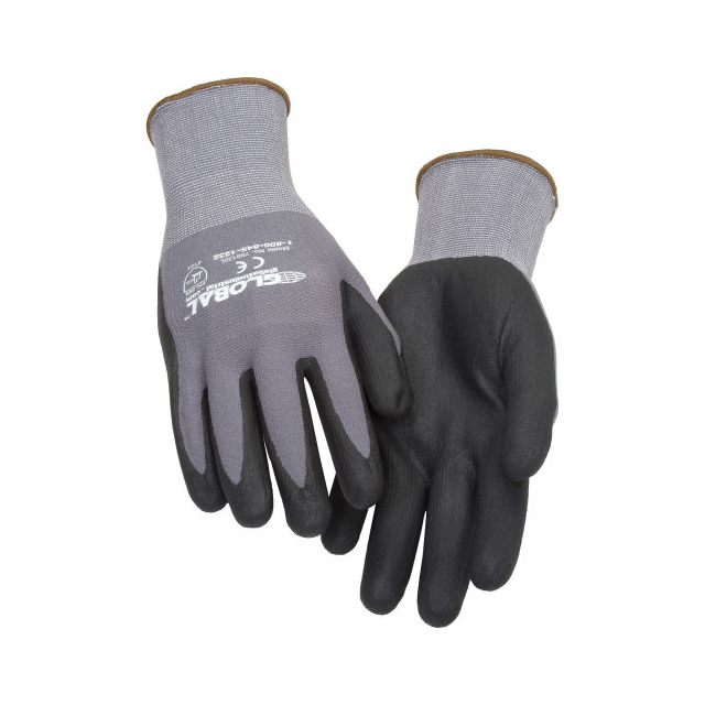Global Industrial 708122L - Guantes Negro, gris