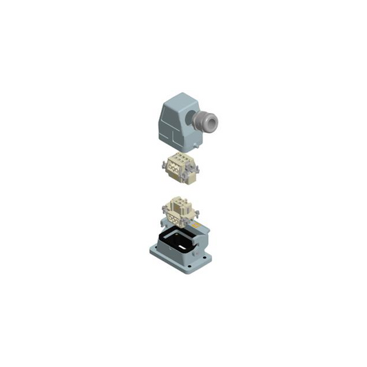 HARTING 73101000005 Han-Kit® Side-Hood, Bottom-Base 6+Ground