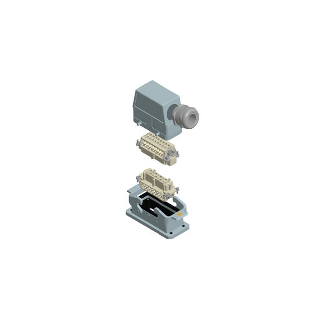 HARTING 73101000007 Han-Kit® Side-Hood, Bottom-Base 16+Ground