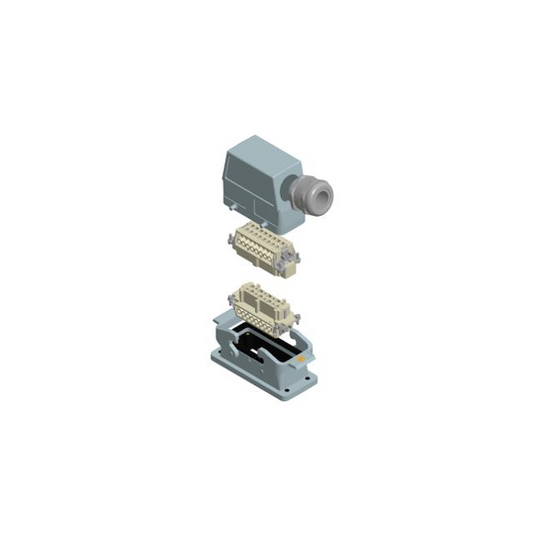 HARTING 73101000007 Han-Kit® Side-Hood, Bottom-Base 16+Ground