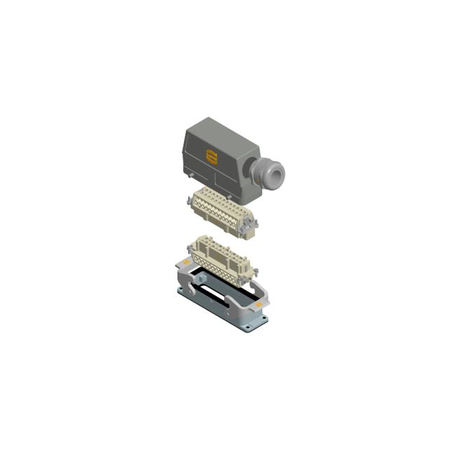 HARTING 73101000008 Han-Kit® Side-Hood, Bottom-Base 24+Ground