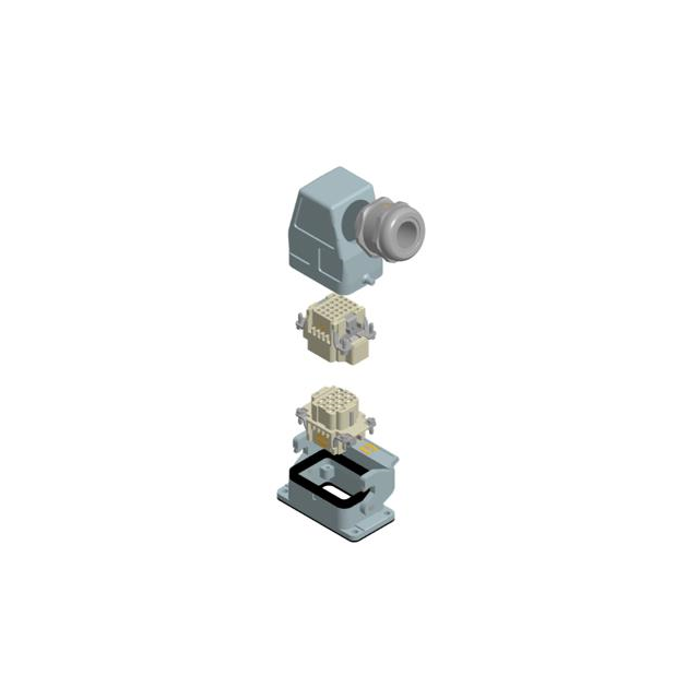 HARTING 73101000032 Han-Kit® Side-Hood, Bottom-Base 24+Ground