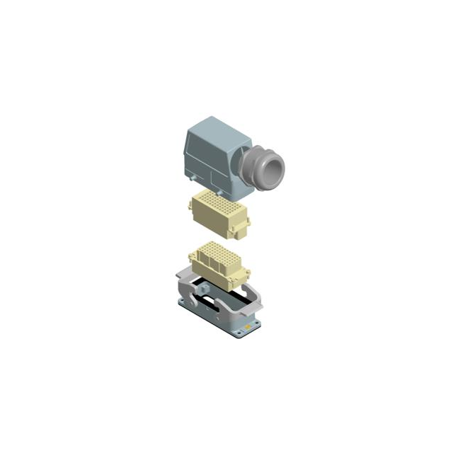 HARTING 73101000034 Han-Kit® Side-Hood, Bottom-Base 72+Ground