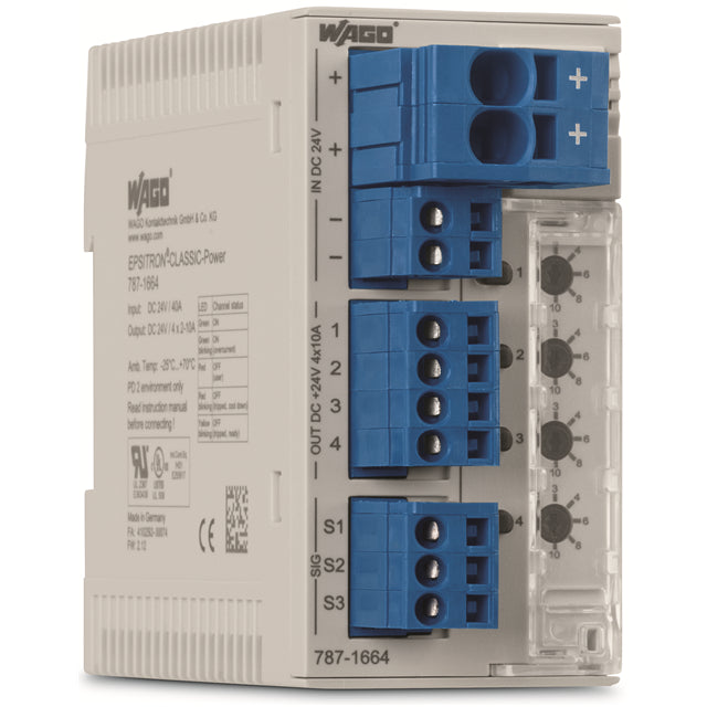 WAGO Corporation 787-1664/000-054 - Riel DIN - 10A