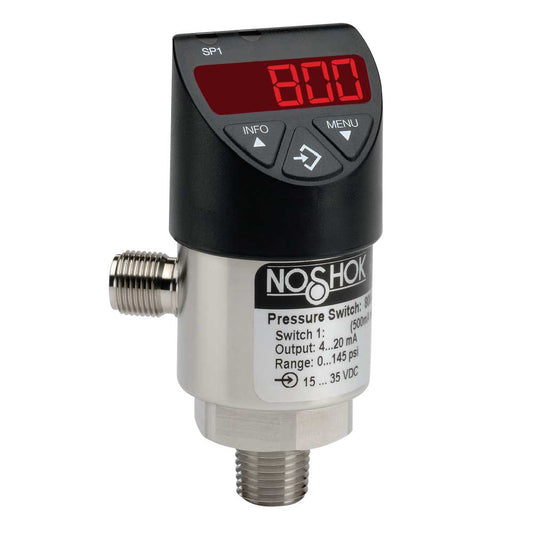 NOSHOK, Inc. 800-2-2-145-2 800 Industrial Medidor PNP-NC/NO Macho - 1/4" (6.35mm)
