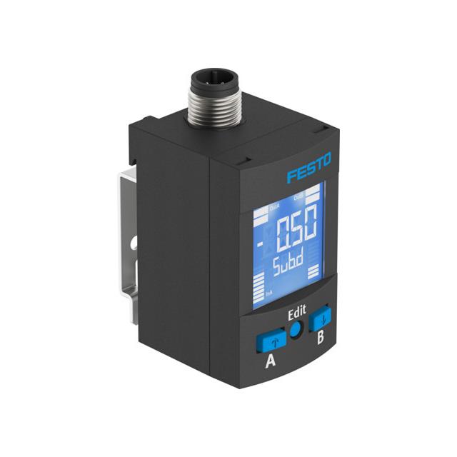 Festo Corporation SPAU-P10R-W-G18FD-L-PNLK-PNVBA-M12U SPAU - Relativa Corriente analógica, voltaje analógico, NPN/PNP - NC/NO Macho, 1/8" (3.18mm) G