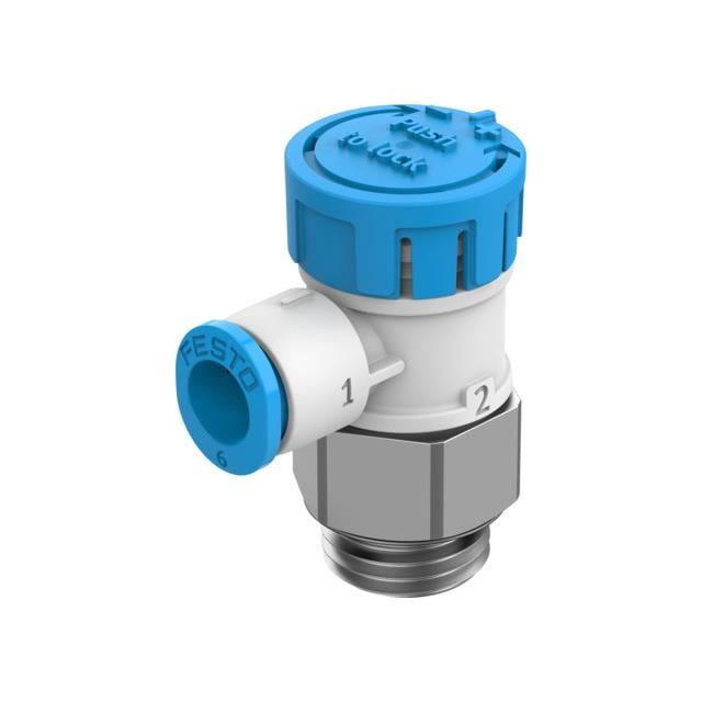 Festo Corporation VFOE-LE-T-G14-Q6 VFOE Restrictor de flujo, ajustable Una dirección 3 ~ 145 PSI (0.2 ~ 10 bar) -