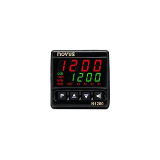 Novus Automation 8120200220 N1200 Temperature Controller (RTD, Type B, E, J, K, N, R, S, T, Voltage) -270°C ~ 1800°C, 0 ~ 20mA, 0 ~ 10VDC