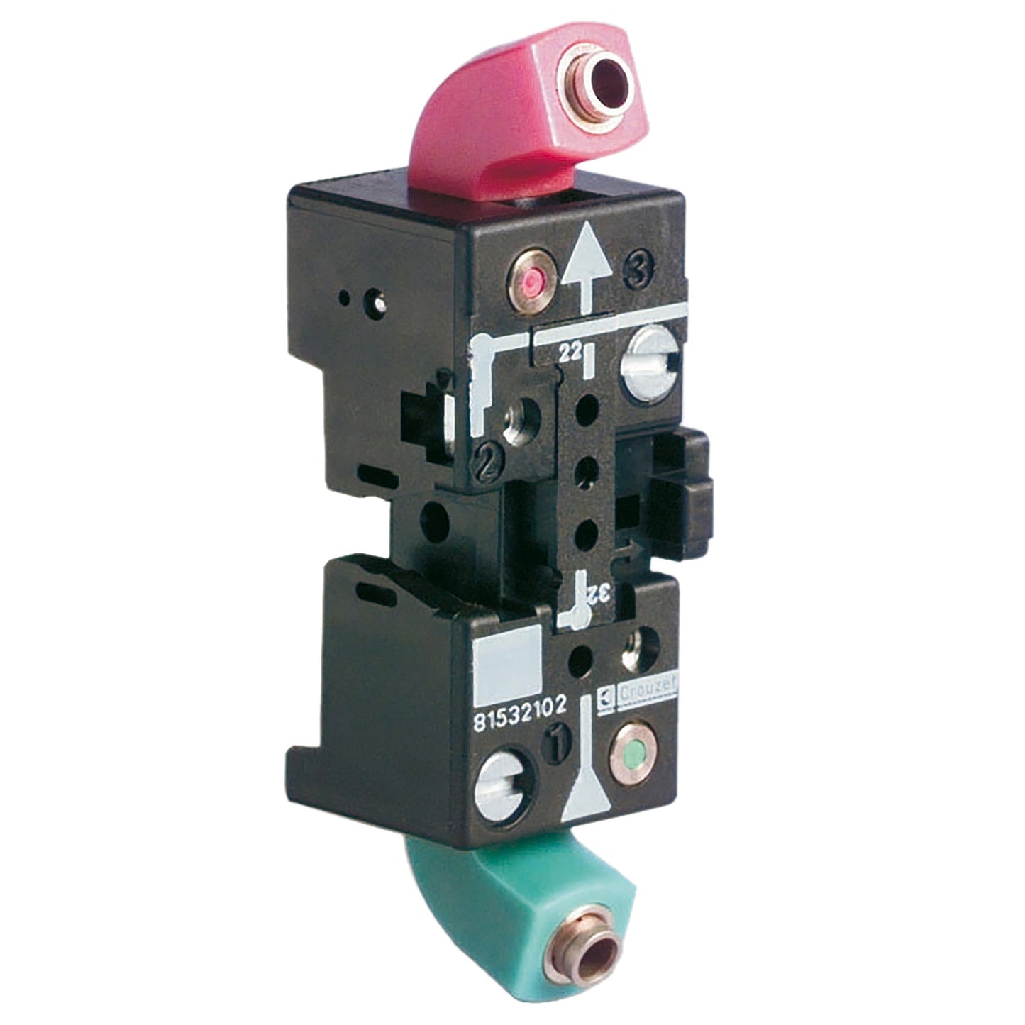 Crouzet 81532102 - Sub base Conexión a presión para tubería de 5/32" (4.00mm) de D - Elemento lógico