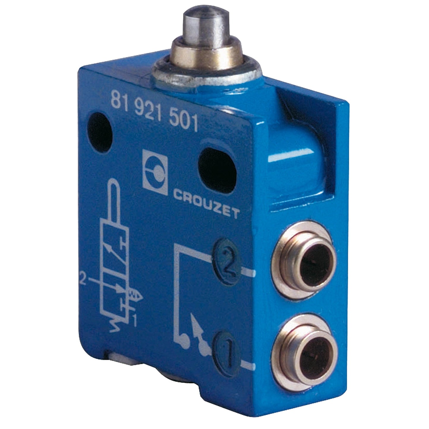 Crouzet 81921501 Miniature Detector de posiciones Conexión a presión para tubería de 5/32" (4.00mm) de D Redondo (émbolo de clavija) -