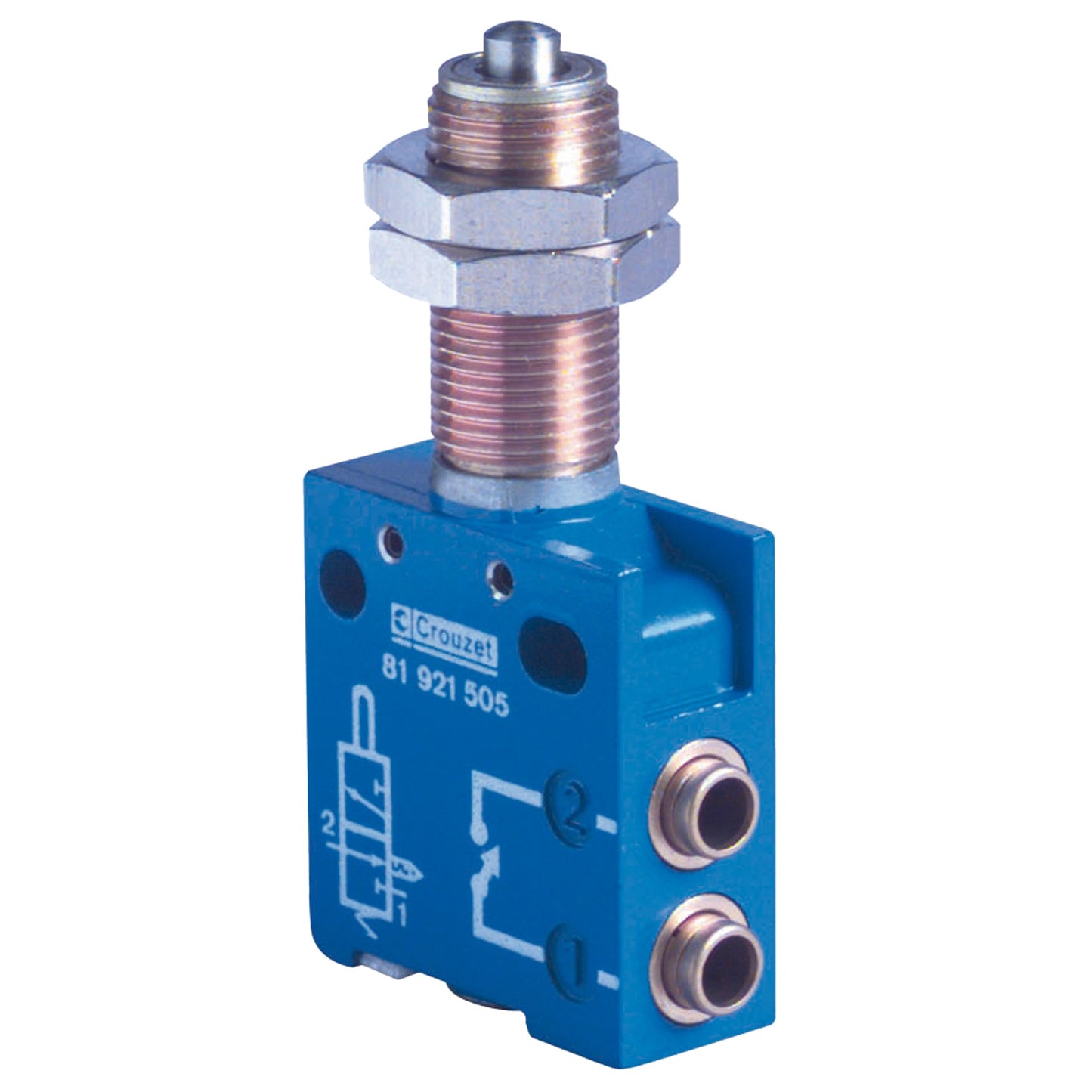 Crouzet 81921505 Adjustable Stop Detector de posiciones 3/2 normalmente cerrado 1 ~ 116PSI (0.1 ~ 8 bar) -
