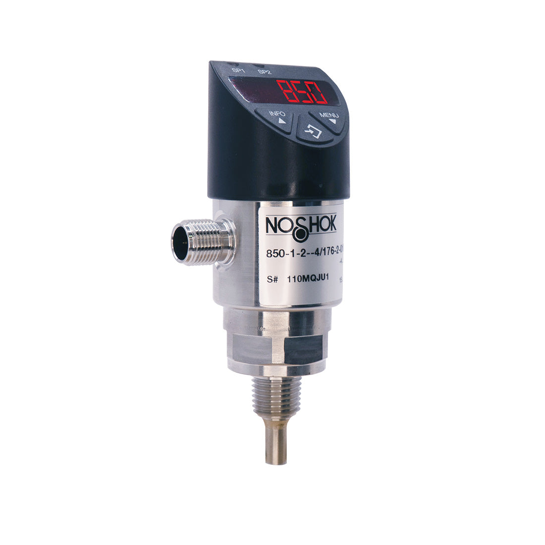 NOSHOK, Inc. 850-2-2--300/1100-2-060-6-PC 850 Industrial Interruptor PNP - NC/NO Macho - 1/4" (6.35mm) NPT