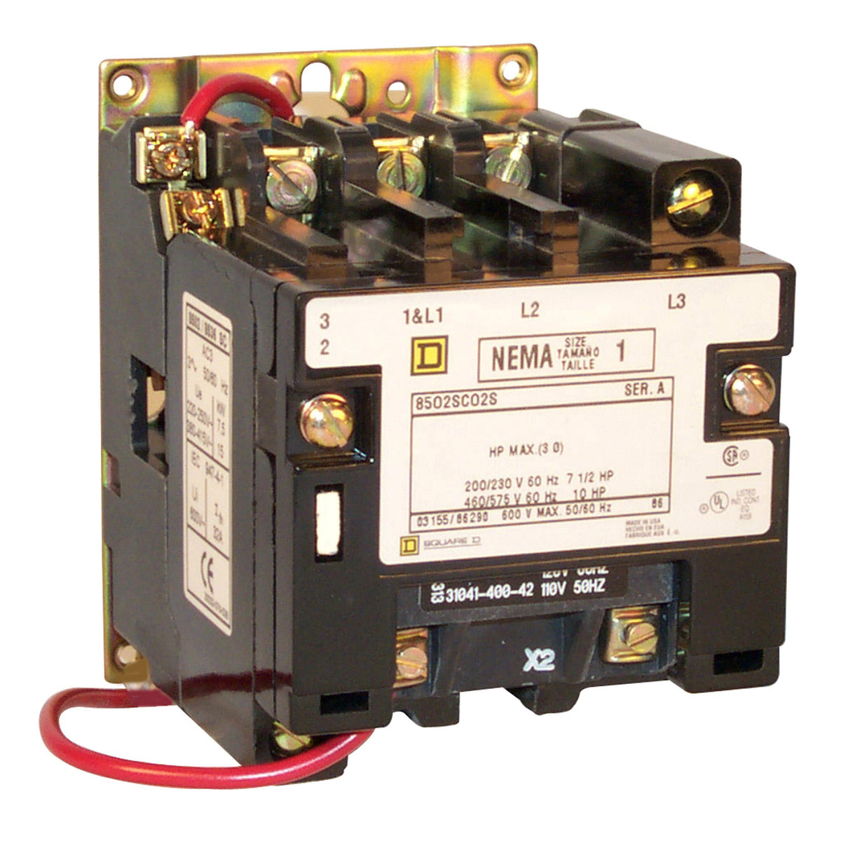 Schneider Electric 8502SCO2V03 Square D Montaje de chasis, Riel DIN 240VCA