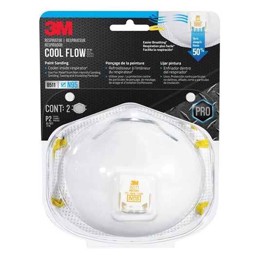3M 8511P2-C-PS-WM 8511 Respirador de partículas desechable Blanco