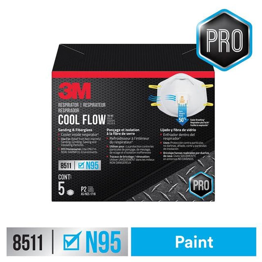 3M 8511PB6-B-PS 8511 Respirador de partículas desechable Blanco