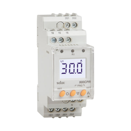 Selec Controls USA Inc. 900CPR-1-230V 900CPR Sobrecorriente, subvoltaje 230VCA 0 ~ 99.9s 0°C ~ 50°C