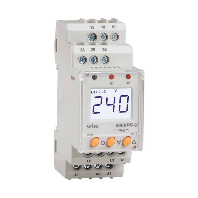 Selec Controls USA Inc. 900VPR-BL-U-CE 900VPR Múltiple 85 ~ 270VCA/CC 0 ~ 300s -25°C ~ 55°C