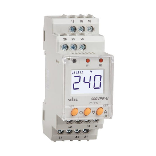 Selec Controls USA Inc. 900VPR-BL-U-CE 900VPR Múltiple 85 ~ 270VCA/CC 0 ~ 300s -25°C ~ 55°C