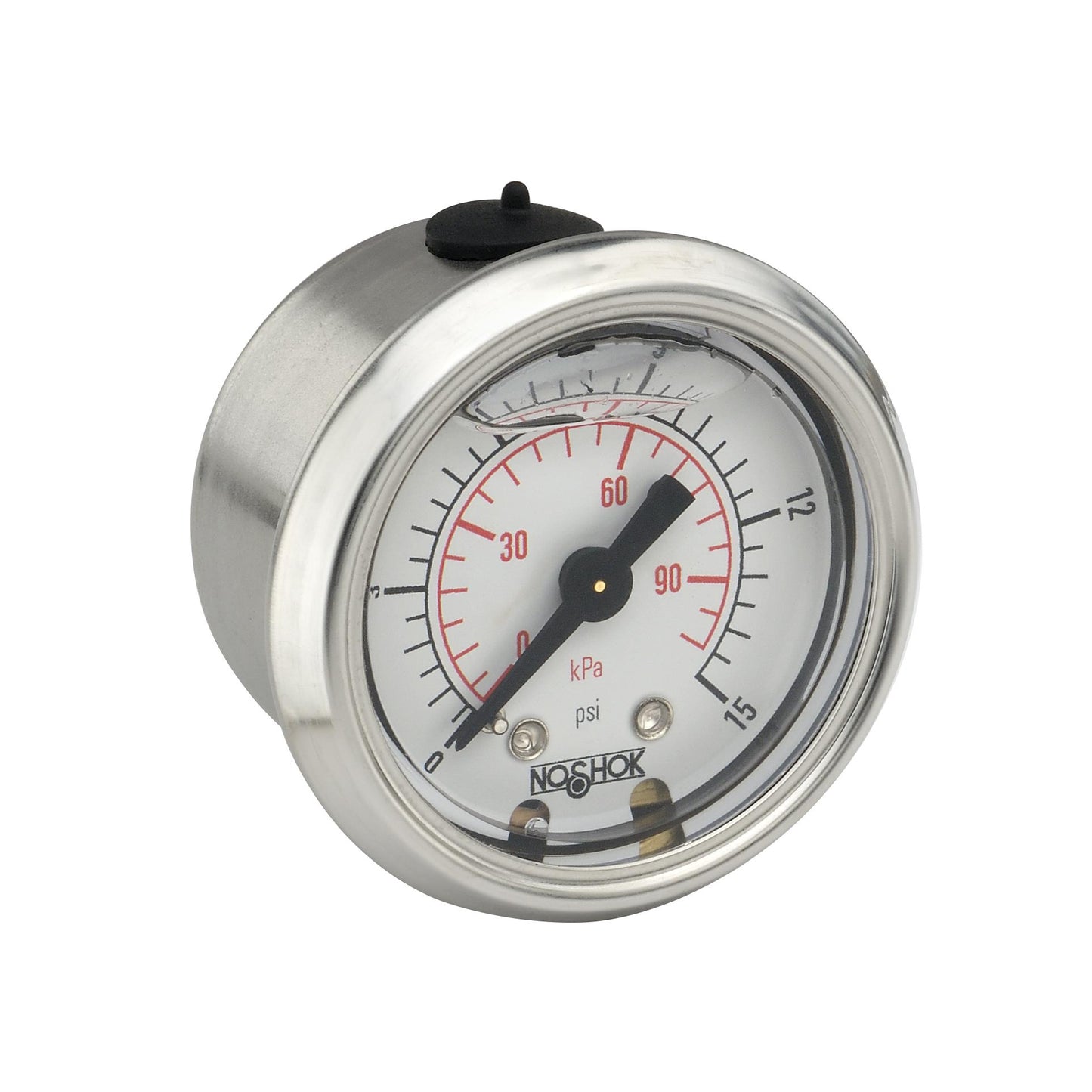 NOSHOK, Inc. 15-911-300-psi/kPa-PMC 900 Pressure Gauge Presión operada 0 ~ 300 PSI (0 ~ 21 bar) Montaje en panel