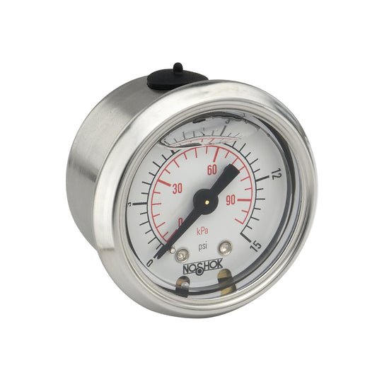NOSHOK, Inc. 15-911-6000-psi/kPa 900 Pressure Gauge Presión operada 6000 PSI (414 bar) Libre suspensión (en línea)